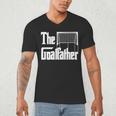 The Goalfather Dad Soccer Goalkeeper Goalie Coach Footballer Men's V-Neck T-Shirt