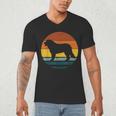 Golden Mountain Vintage Retro Mum Dad Dog Men Women Kids Men's V-Neck T-Shirt