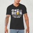 Golf And Beer Joke Dad Fathers Day Drinking Birthday Small Men's V-Neck T-Shirt
