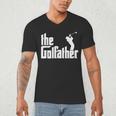 The GolfFather Golf Father God Father Dad Golfer Men's V-Neck T-Shirt The GolfFather Golf Father God Father Dad Golfer Men's V-Neck T-Shirt