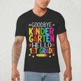 Goodbye Kinder Garten Hello 1st Grade Graduation 2024 Men's V-Neck T-Shirt