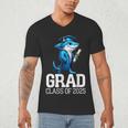 Grad Class Of 2025 Boys Shark Graduation Graduated Men's V-Neck T-Shirt