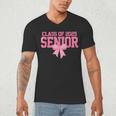 Graduate 2025 Class Of 2025 Senior Coquette Bow Graduation Men's V-Neck T-Shirt