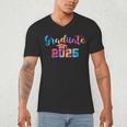 Graduate 2025 Tie Dye Graduation 2025 Class Of 2025 Senior Men's V-Neck T-Shirt