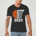 Graduate Senior Class Of 2024 Basketball Player Graduation Men's V-Neck T-Shirt
