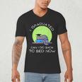 I Graduated Can I Go Back To Bed Now Cat Graduation For Men Women Girls Kids Men's V-Neck T-Shirt