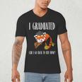 I Graduated Can I Go Back To Bed Sleepy Red Panda Graduation Men's V-Neck T-Shirt