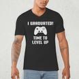 I Graduated Time To Level Up Graduation T-Shirt Men's V-Neck T-Shirt