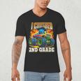 Graduation 2nd Grade Monster Truck Boys I Crushed Grad Men's V-Neck T-Shirt