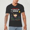 Graduation Class Of 2018 Game Over 8-Bit Gamer Men's V-Neck T-Shirt