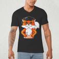 Graduation Fox School Bachelor Master Doctor Study Men's V-Neck T-Shirt