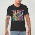 Graduation Peace Sign Out Eighth Grade Tie Dye Hippie Men's V-Neck T-Shirt
