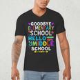Graduation Shirt For 5th Grader Goodbye Hello Middle School Men's V-Neck T-Shirt