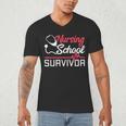 Graduation Shirt For Nurses Nursing School Survivor Tee Men's V-Neck T-Shirt