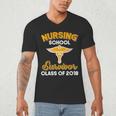 Graduation Shirt Nursing School Survivor Class Of 2018 Tee Men's V-Neck T-Shirt