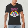 Graduation Unicorn Superstar Magical Colorful Rainbow Tshirt Men's V-Neck T-Shirt