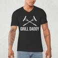 Grill Daddy Grillfather-Grill Dad Men's V-Neck T-Shirt