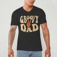 Groovy Dad 70s Aesthetic Nostalgia 1970's Retro Dad Men's V-Neck T-Shirt