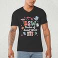 Groovy DSW Doctor Of Social Work Graduation DSW Graduate Men's V-Neck T-Shirt