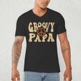 Groovy Papa 70s Aesthetic Nostalgia 1970's Retro Dad Men's V-Neck T-Shirt