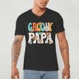 Groovy Papa Dad Retro Hippie 60s 70s Party Outfit Men Men's V-Neck T-Shirt