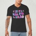 Groovy Retro In My Girl Dad Era Daddy Fathers Day Men's V-Neck T-Shirt
