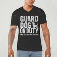 Guard Dog Will Lick Burglars Dog Mom Dad T-Shirt Men's V-Neck T-Shirt