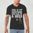 Halloween This Is My Costume Give Me Skeleton Dad Men Men's V-Neck T-Shirt