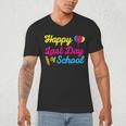 Happy Last Day Of School Graduation Teacher Students T-Shirt Men's V-Neck T-Shirt