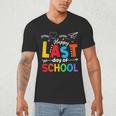 Happy Last Day Of School Teacher Women Student Graduation Men's V-Neck T-Shirt