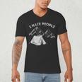I Hate People Introvert Sarcastic I Love Camping Men's V-Neck T-Shirt