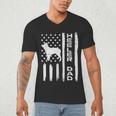 Heeler Dad Flag Vintage Blue Red Cattle Dog Patriot Men Men's V-Neck T-Shirt