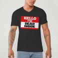 Hello I'm Dead Inside Name Tag Introvert Sarcastic Men's V-Neck T-Shirt