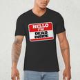 Hello I'm Dead Inside Name Tag Sarcastic Introvert Men's V-Neck T-Shirt