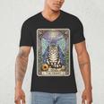 The Hermit Cat Tarot Card Introvert By Georgi Men's V-Neck T-Shirt