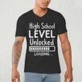 High School Level Unlocked Gamer Graduation Apparel Men's V-Neck T-Shirt