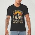 Hiking Because People Are Annoying Introvert Men's V-Neck T-Shirt