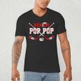 Hockey Senior Pop Pop Graduation Class Of 2026 Kids Men's V-Neck T-Shirt