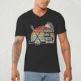 Hockey And Tacos Retro Nostalgia Lovers Men's V-Neck T-Shirt