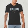 Homebody Club Checkerboard Introvert Self Growth Work Home Men's V-Neck T-Shirt