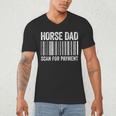 Horse Dad Scan For Payment Shirt Men Horse Lover Daddy Men's V-Neck T-Shirt