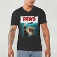 Humorous Paws Parody Cat Mouse For Cat Lover Cat Mom Cat Dad Men's V-Neck T-Shirt
