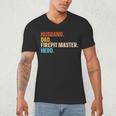 Husband Dad Firepit Master Hero Men's V-Neck T-Shirt Husband Dad Firepit Master Hero Men's V-Neck T-Shirt