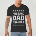 Husband Dad Grandpa Shirt For Him Men's V-Neck T-Shirt