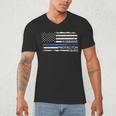 Husband Daddy Protector Hero Police Officer Father Dad Men's V-Neck T-Shirt