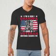 I'm A Dad Grandpa And Veteran Papa Grandpa Fathers Day Men Men's V-Neck T-Shirt