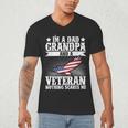 I'm A Dad Grandpa And A Veteran US Flag Veterans Day Men's V-Neck T-Shirt I'm A Dad Grandpa And A Veteran US Flag Veterans Day Men's V-Neck T-Shirt
