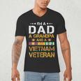 I'm A Dad Grandpa And A Vietnam Veteran US Army Vet Men's V-Neck T-Shirt