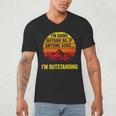 I'm Going Outside If Asked I'm Outstanding Dad Joke Men's V-Neck T-Shirt