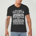 I'm a Lucky Daughter I Have Crazy Dad Daddy Family Men's V-Neck T-Shirt
